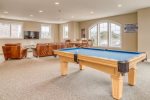 The Pacific Winds Game Room and Clubhouse House Includes a Pool Table